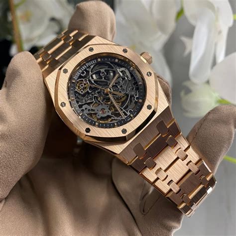 audemars piguet skeleton rose gold replica|ap rose gold watch price.